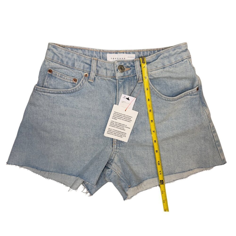 TopShop Steel Gray High Waisted Shorts Size 2 - Picture 4 of 6